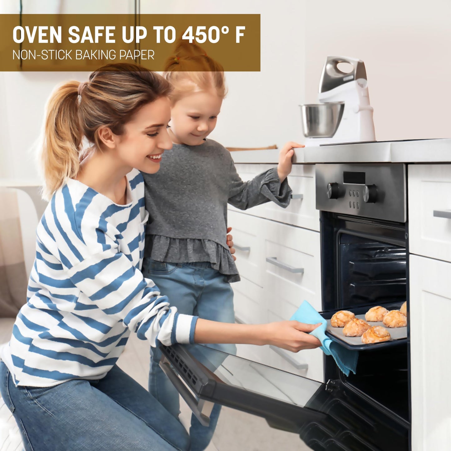 STL Baking Paper | 10m Baking Parchment Non Stick Paper, Premium Quality Greaseproof Paper for Kitchen Use Oven Safe and Food Grade Material,Perfect for Pastries, Catering,Oven SafeSteaming & AirFryer