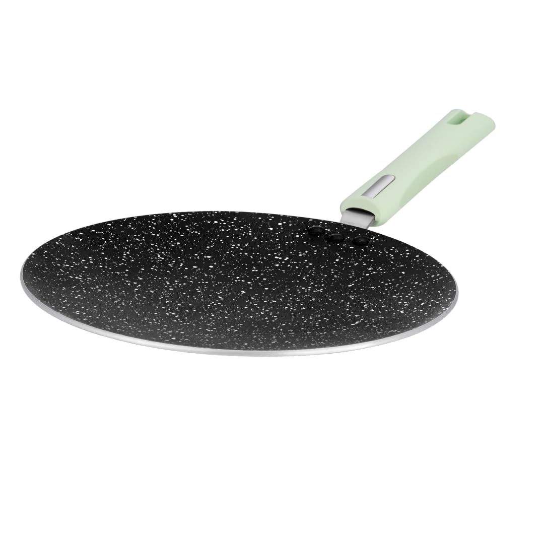 STL Non-Stick Chapati Tawa - Premium Aluminium Flatbread Pan with 3-Layer Coating, Versatile for Chapatis & Dosas, Easy to Clean, Gas Stove Friendly