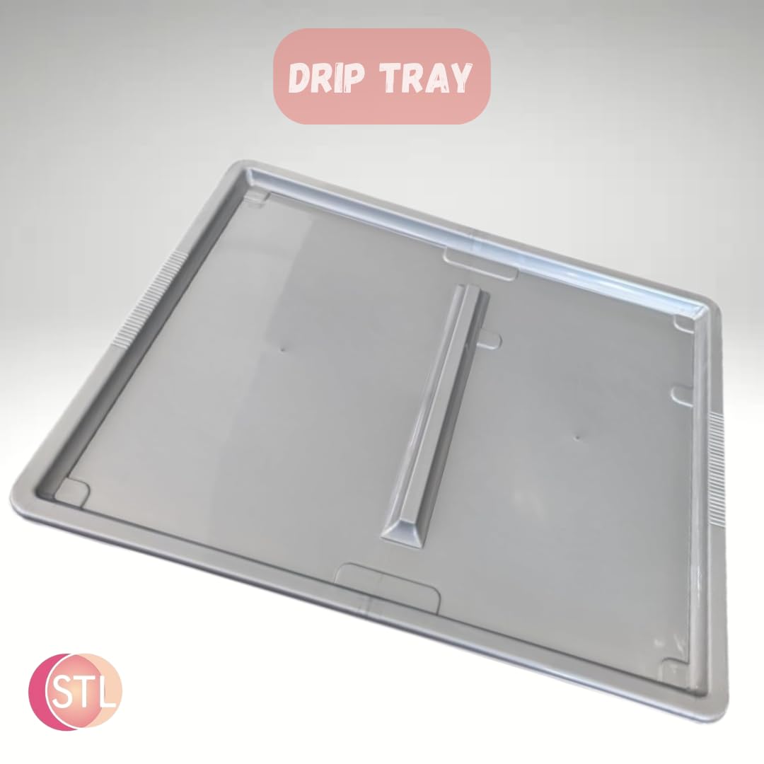 STL Plastic Dish Drying Rack with Drainer Tray - 13 Plate Capacity - 5 Color Options - Washing up rack - Kitchen Organizer