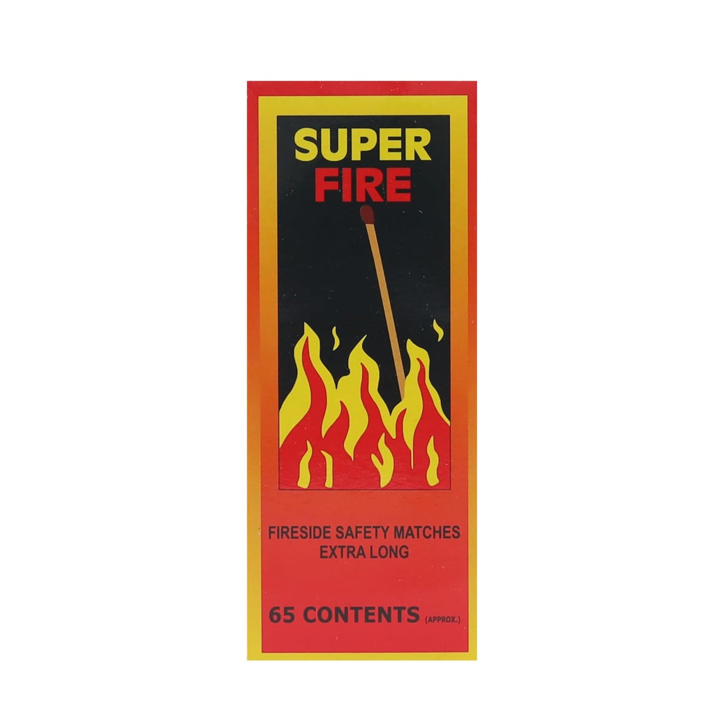 STL Super Fire Extra Long Safety Matches - 15cm Matches for Wood Burners, BBQs, Fire Pits, Stoves & More - 65 Matches per Box - Premium Quality & Safe Ignition