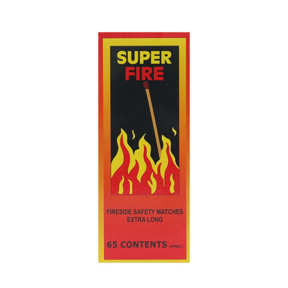 STL Super Fire Extra Long Safety Matches - 15cm Matches for Wood Burners, BBQs, Fire Pits, Stoves & More - 65 Matches per Box - Premium Quality & Safe Ignition