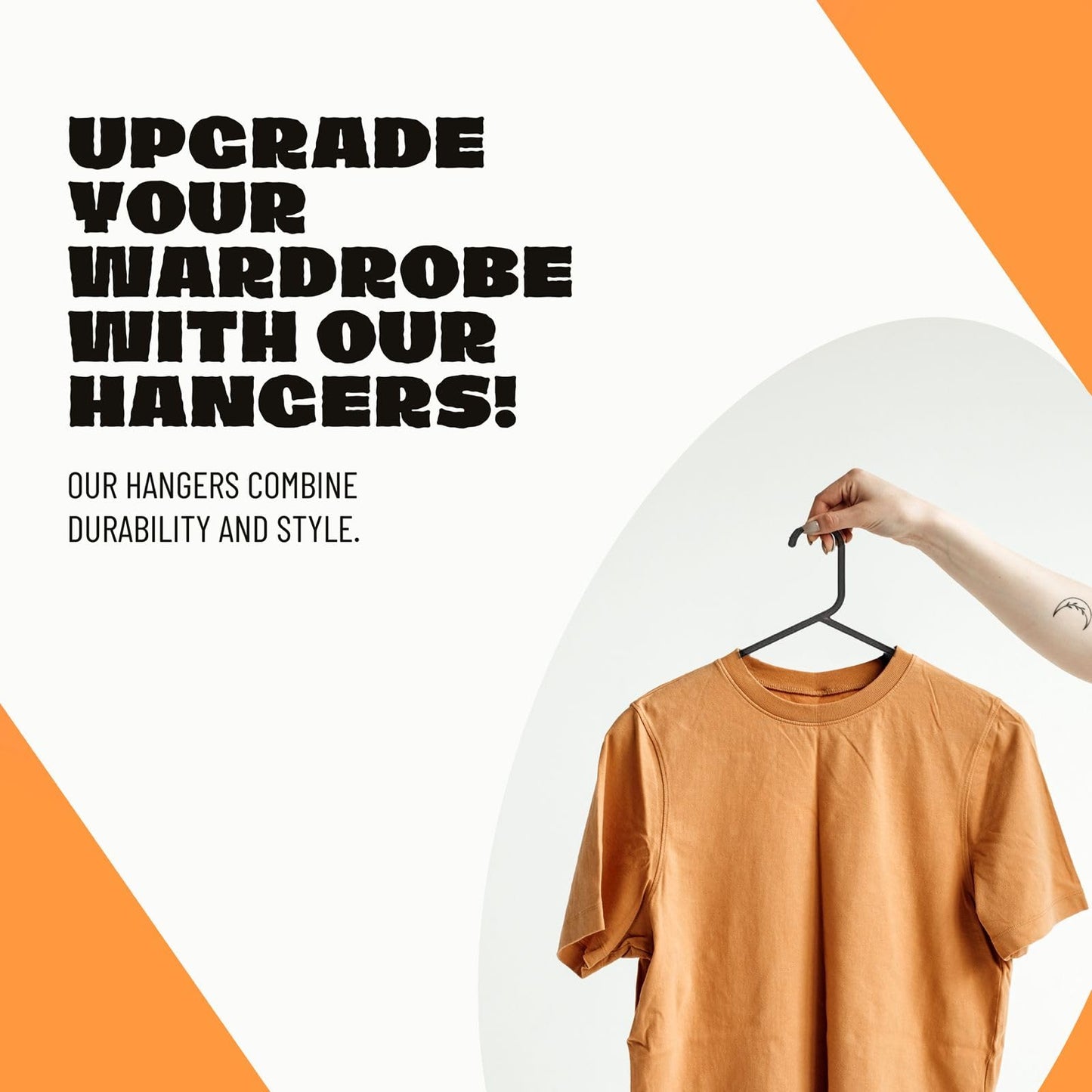 STL Adult Plastic Coat Hangers - Premium Space-Saving Wardrobe Organizer with Strap Hooks and Secure Lip