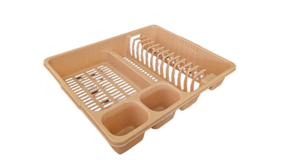 STL Plastic Dish Drying Rack with Drainer Tray - 13 Plate Capacity - 5 Color Options - Washing up rack - Kitchen Organizer