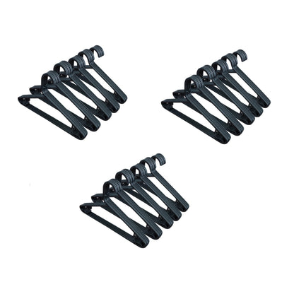 STL Adult Plastic Coat Hangers - Premium Space-Saving Wardrobe Organizer with Strap Hooks and Secure Lip