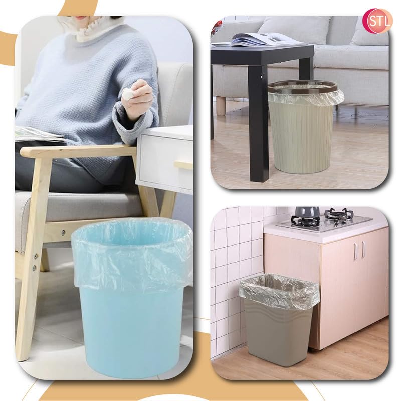 STL 50L Tie-Handle Swing Bin Liners, Heavy-Duty Unscented Bags, Leak-Proof Garbage Bags for Kitchen, Office, & Large Indoor Bins, Durable, Lightweight Polythene