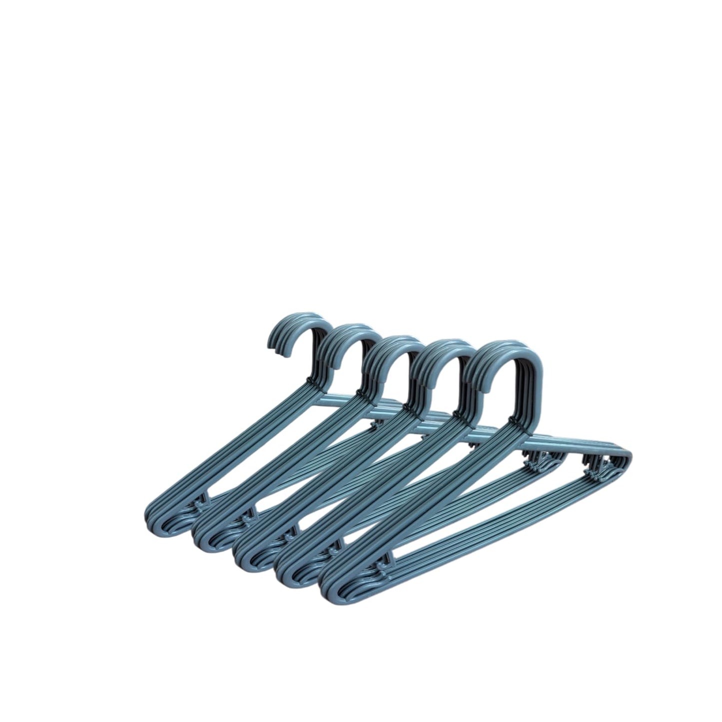 STL Adult Plastic Coat Hangers - Premium Space-Saving Wardrobe Organizer with Strap Hooks and Secure Lip