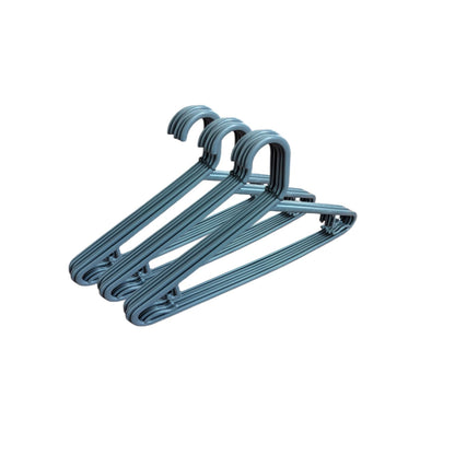 STL Adult Plastic Coat Hangers - Premium Space-Saving Wardrobe Organizer with Strap Hooks and Secure Lip