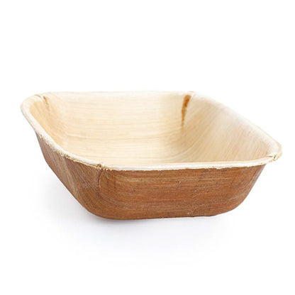 STL 25-Pack Disposable Palm Leaf Bowl, Sustainable, Microwave & Freezer Safe, Ideal for Desserts, Salads, & Snacks, Eco-Conscious Party & Event Tableware