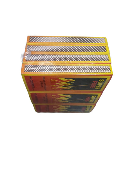 STL Super Fire Extra Long Safety Matches - 15cm Matches for Wood Burners, BBQs, Fire Pits, Stoves & More - 65 Matches per Box - Premium Quality & Safe Ignition
