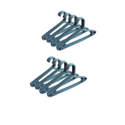 STL Adult Plastic Coat Hangers - Premium Space-Saving Wardrobe Organizer with Strap Hooks and Secure Lip