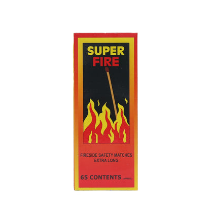 STL Super Fire Extra Long Safety Matches - 15cm Matches for Wood Burners, BBQs, Fire Pits, Stoves & More - 65 Matches per Box - Premium Quality & Safe Ignition