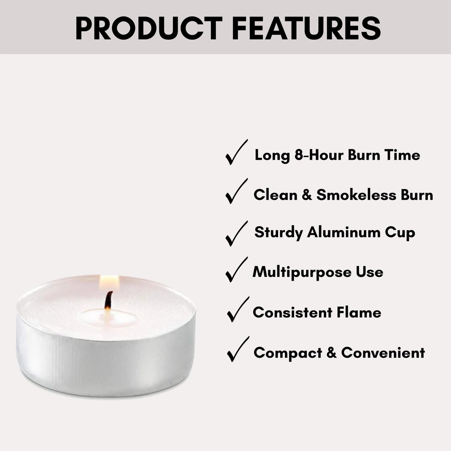 STL Pack of 200 Carlingford Nightlights 8-Hour Tea Lights – Premium Unscented Candles, Long-Lasting Clean & Smokeless Burn, Perfect for Weddings, Parties, Home Décor, Oil Burners and Emergency Use