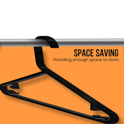 STL Adult Plastic Coat Hangers - Premium Space-Saving Wardrobe Organizer with Strap Hooks and Secure Lip