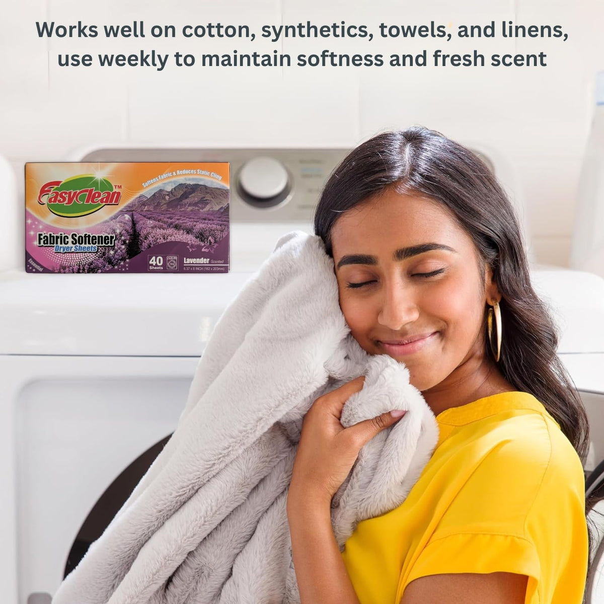 Easyclean Fabric Softener Dryer Sheets Assorted Scents – Fresh Fragrance, Long-Lasting Fresh Scent, Softens Clothes, Reduces Static & Wrinkles, For All Fabric Types, Convenient & Easy-to-Use