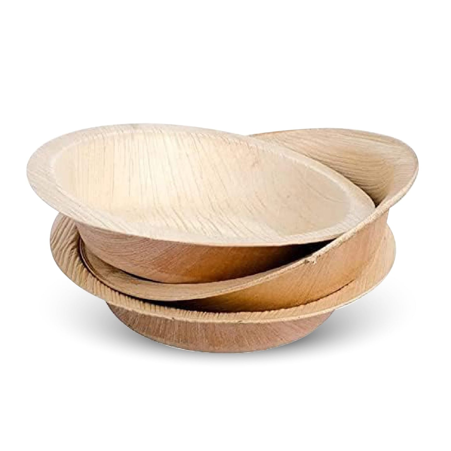STL 25-Pack Disposable Palm Leaf Bowl, Sustainable, Microwave & Freezer Safe, Ideal for Desserts, Salads, & Snacks, Eco-Conscious Party & Event Tableware