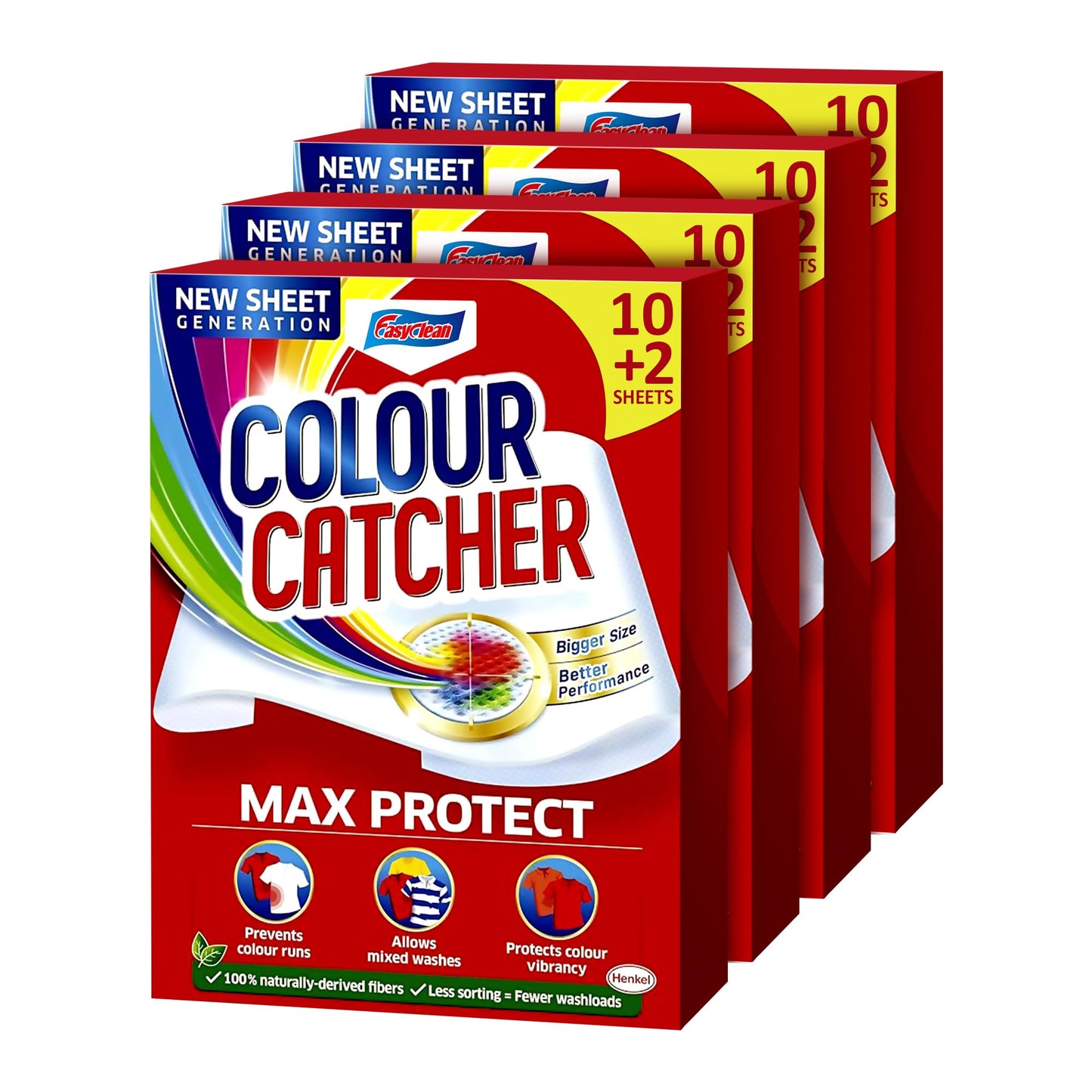 EasyClean Colour Catcher Max Protect Laundry Sheets, Helps Prevent Colour Run and Protects Brightness - 48 Sheets