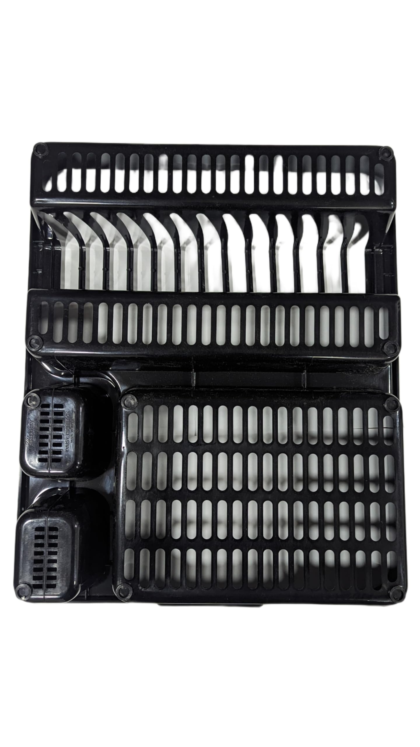 STL Plastic Dish Drying Rack with Drainer Tray - 13 Plate Capacity - 5 Color Options - Washing up rack - Kitchen Organizer