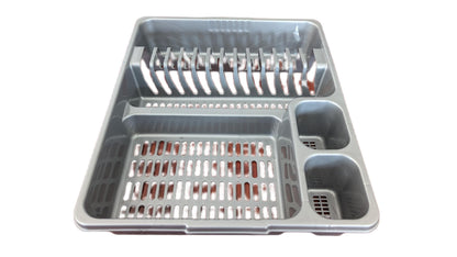STL Plastic Dish Drying Rack with Drainer Tray - 13 Plate Capacity - 5 Color Options - Washing up rack - Kitchen Organizer