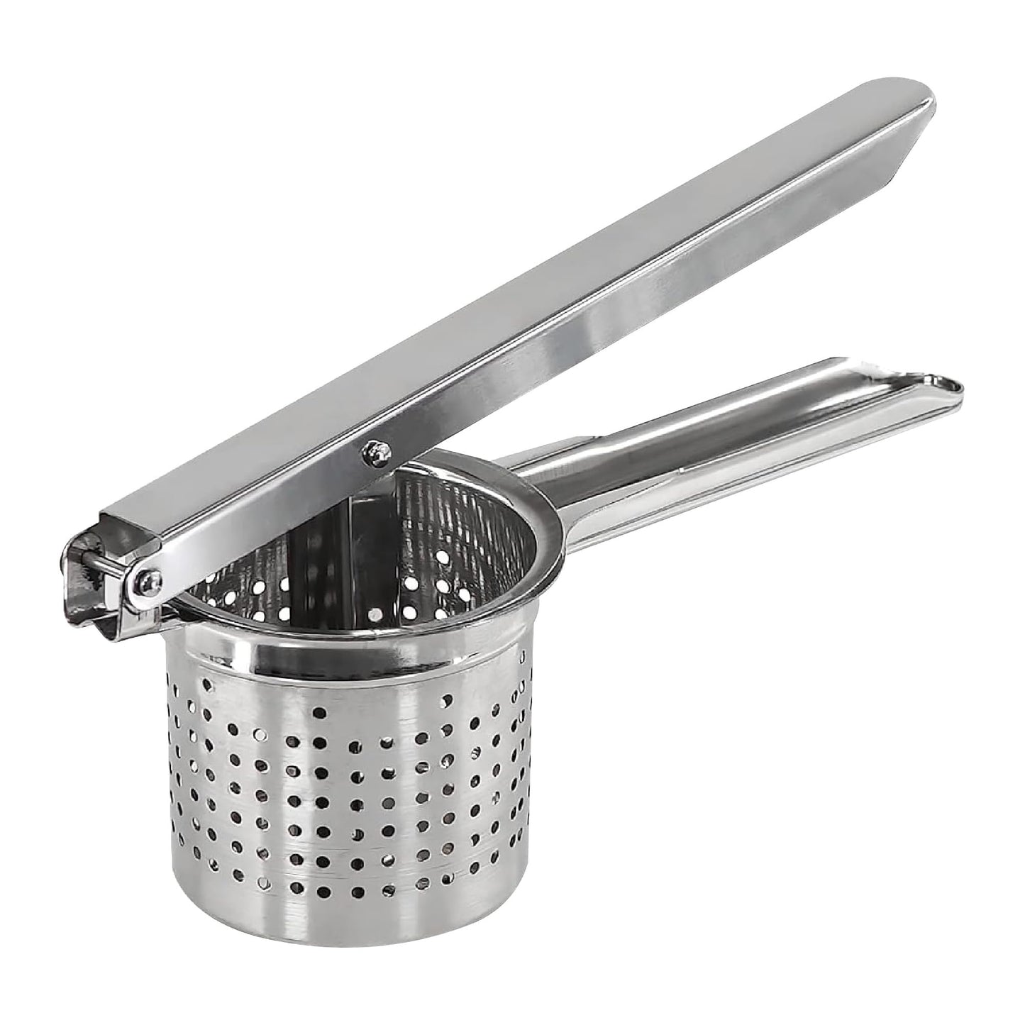 STL Heavy Duty Stainless Steel Potato Ricer, Multipurpose Masher & Juicer for Mashed Potatoes, Vegetable Puree, Spaetzle & Fruit Press, Dishwasher Safe Kitchen Utensil