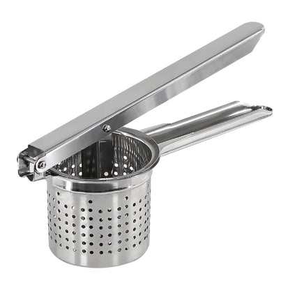 STL Heavy Duty Stainless Steel Potato Ricer, Multipurpose Masher & Juicer for Mashed Potatoes, Vegetable Puree, Spaetzle & Fruit Press, Dishwasher Safe Kitchen Utensil