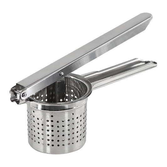 STL Heavy Duty Stainless Steel Potato Ricer, Multipurpose Masher & Juicer for Mashed Potatoes, Vegetable Puree, Spaetzle & Fruit Press, Dishwasher Safe Kitchen Utensil