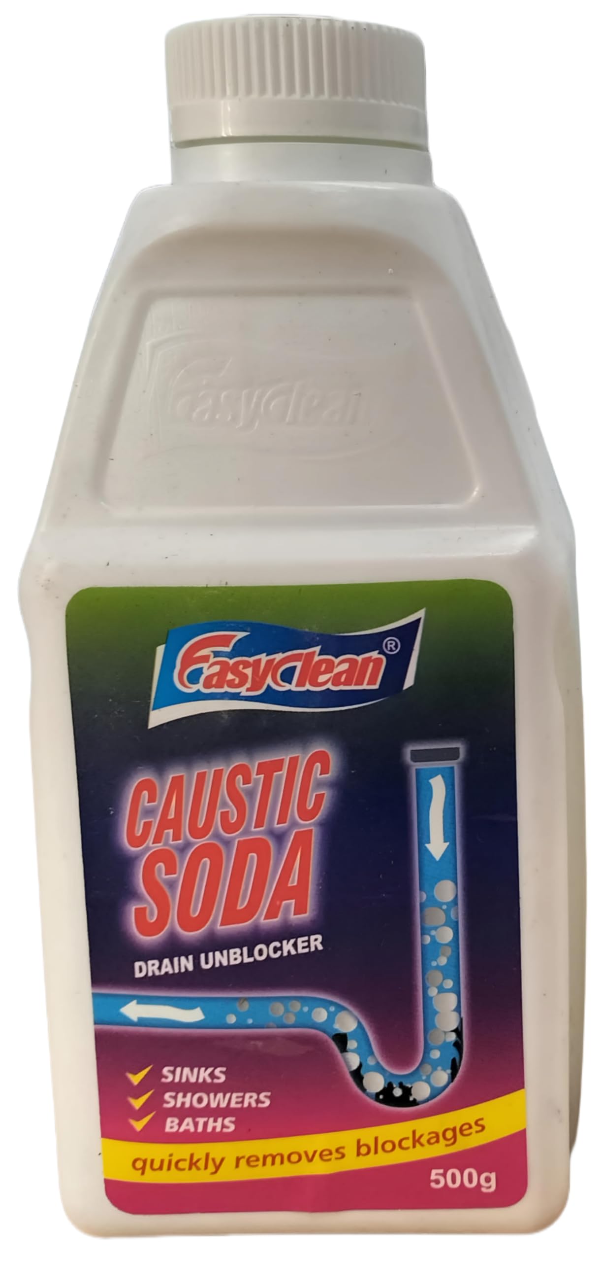 Powerful Caustic Soda Drain Cleaner | Effective Clog Remover, Industrial Strength Formula, Fast Action
