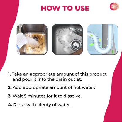 Powerful Caustic Soda Drain Cleaner | Effective Clog Remover, Industrial Strength Formula, Fast Action