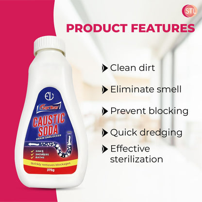 Powerful Caustic Soda Drain Cleaner | Effective Clog Remover, Industrial Strength Formula, Fast Action