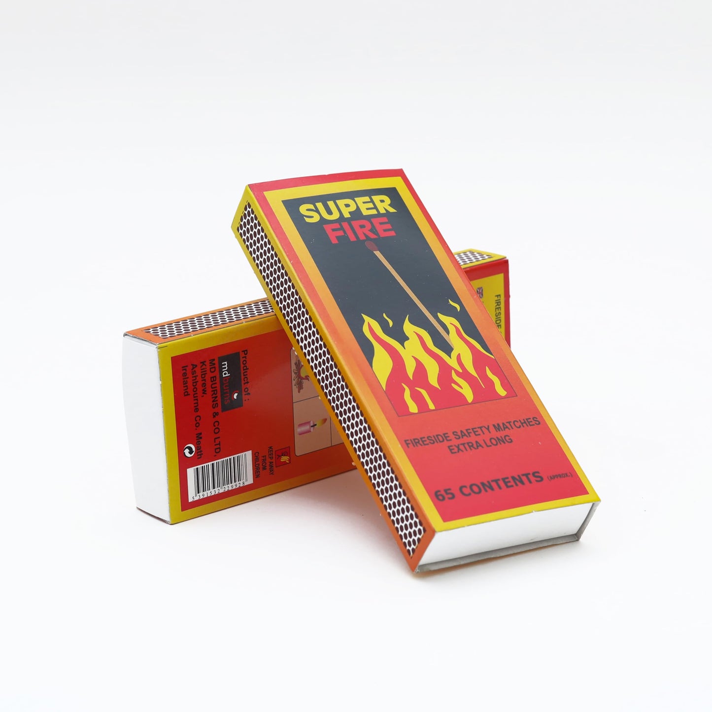 STL Super Fire Extra Long Safety Matches - 15cm Matches for Wood Burners, BBQs, Fire Pits, Stoves & More - 65 Matches per Box - Premium Quality & Safe Ignition