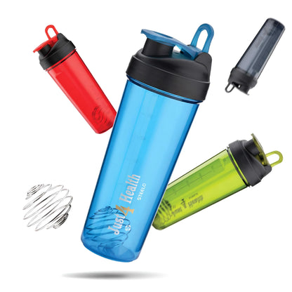 STL Protein Shaker Bottle 650ml – Mixball Shake Blender – Your Perfect Fitness Partner – BPA Free, Leak-Proof, Odorless, and Safe for Freezing – Pick Your Power Color: Green, Blue, or Red