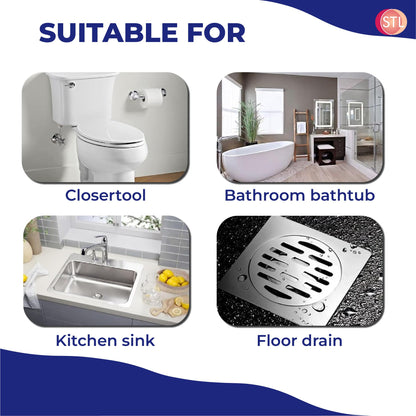 Powerful Caustic Soda Drain Cleaner | Effective Clog Remover, Industrial Strength Formula, Fast Action (3 X 375gm) (Packaging may vary)