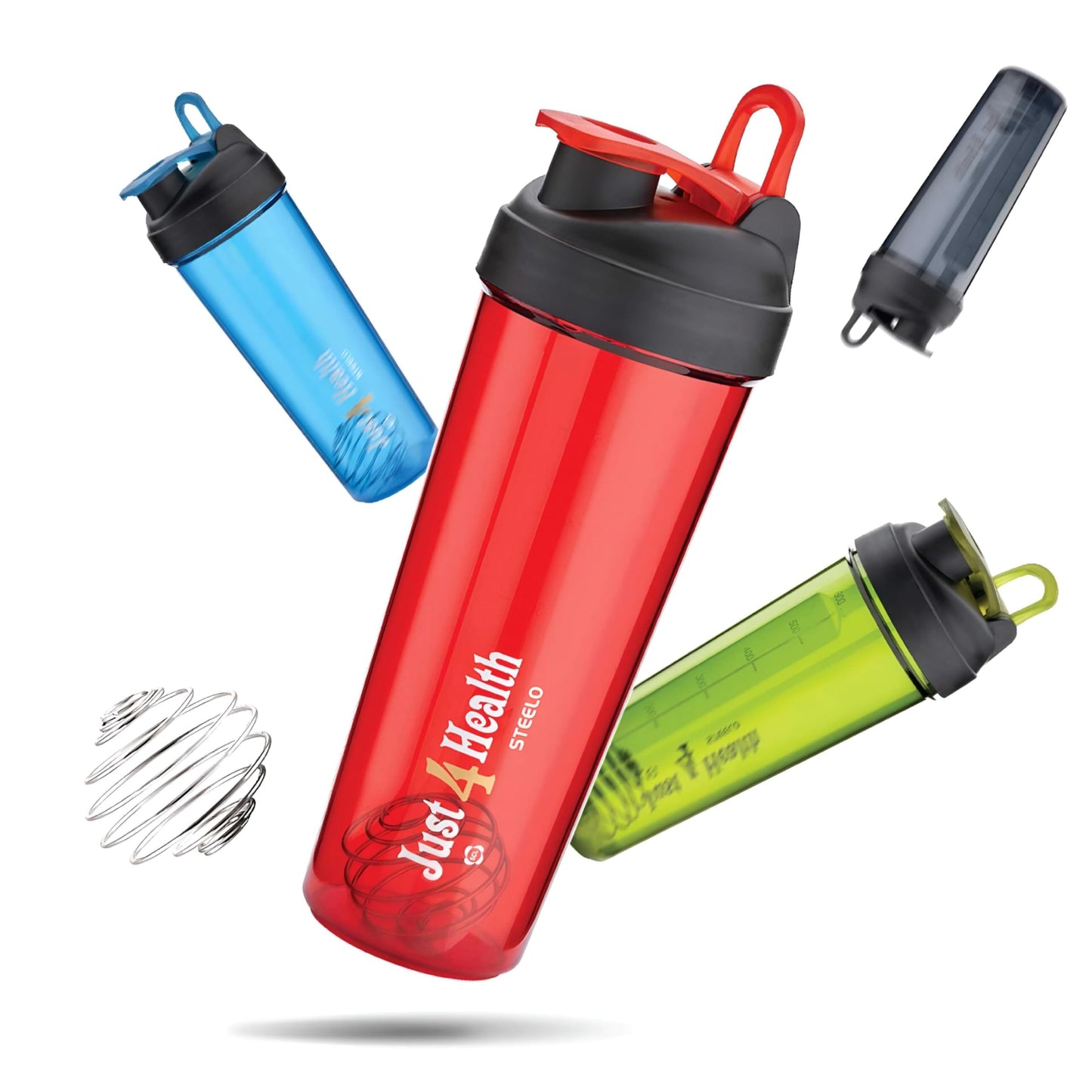 STL Protein Shaker Bottle 650ml – Mixball Shake Blender – Your Perfect Fitness Partner – BPA Free, Leak-Proof, Odorless, and Safe for Freezing – Pick Your Power Color: Green, Blue, or Red