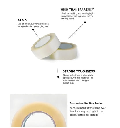 STL Clear Tape 48mm x 66m (Pack of 6) | Clear packaging Tapes for Parcels, Boxes, Cartons, Postage,moving houses | Adhesive Clear Tapes | Transparent & Brown