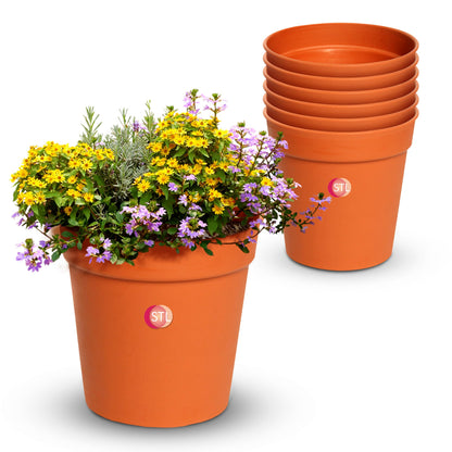 STL Cylindrical Shape Plastic Plant Pots Nursery Pots for Vegetables,Flowers,Herbs,Cuttings, Succulent,Flexible& Durable Pots for Transplanting Ideal for Home,Garden & Greenhouse