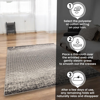 STL Washable Area Rug Non-Slip Soft Fluffy Shaggy And Elegant Rugs for Living Room Bedroom Lounge Dining or Kitchen Soft Durable & Non-Shedding Rug Indoor Floor Carpet