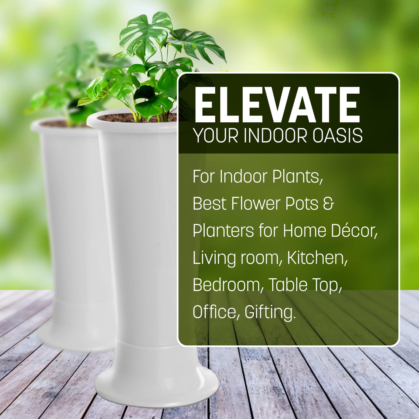 STL 4 Pcs 21W x 45.5H Long Shape Plastic Plant Pots Nursery Pots for Vegetables,Flowers,Herbs,Cuttings, Succulent,Flexible& Durable Pots for Transplanting Ideal for Home,Garden & Greenhouse