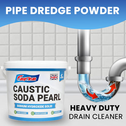 Powerful Caustic Soda Drain Cleaner | Effective Clog Remover, Industrial Strength Formula, Fast Action