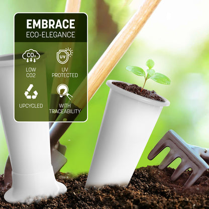 STL 4 Pcs 21W x 45.5H Long Shape Plastic Plant Pots Nursery Pots for Vegetables,Flowers,Herbs,Cuttings, Succulent,Flexible& Durable Pots for Transplanting Ideal for Home,Garden & Greenhouse