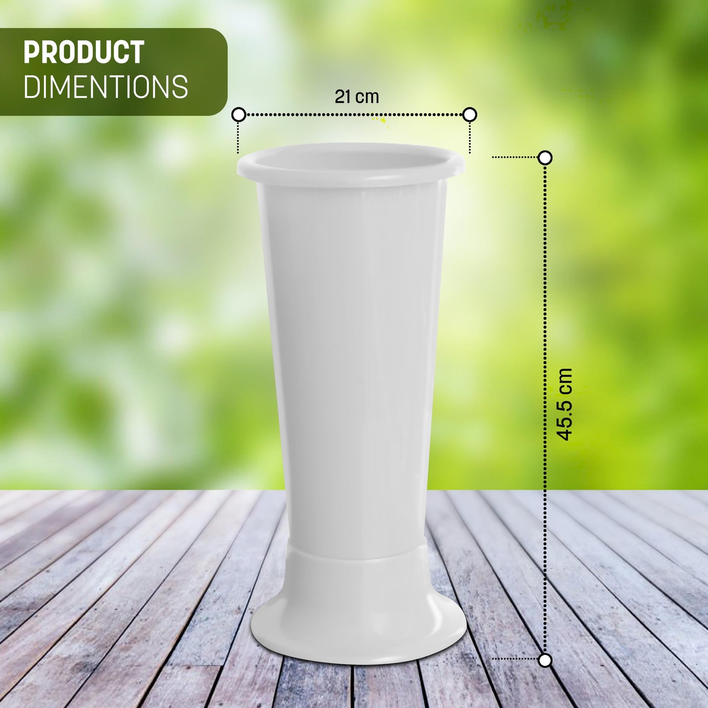 STL 4 Pcs 21W x 45.5H Long Shape Plastic Plant Pots Nursery Pots for Vegetables,Flowers,Herbs,Cuttings, Succulent,Flexible& Durable Pots for Transplanting Ideal for Home,Garden & Greenhouse