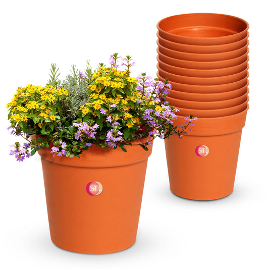 STL Cylindrical Shape Plastic Plant Pots Nursery Pots for Vegetables,Flowers,Herbs,Cuttings, Succulent,Flexible& Durable Pots for Transplanting Ideal for Home,Garden & Greenhouse