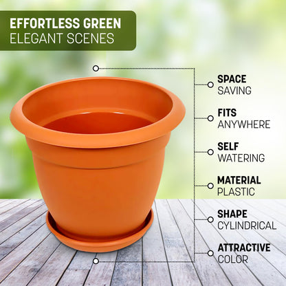 STL 4 Pcs Plastic Plant Pots Nursery Pots with Drainage Holes Lightweight, Flexible & Durable Flower Pots for Seedlings, Cuttings, Transplanting Ideal for Home, Garden, and Greenhouse Use