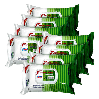 Easyclean Biodegradable Antibacterial Cleaning Wipes Kills 99.9% Bacteria & Viruses Thick, Moisture-Rich, Plastic-Free Scent Multi-Surface Use