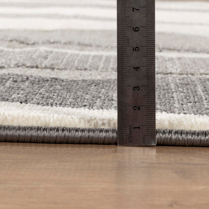 STL Washable Area Rug Non-Slip Soft Floor Carpet for Living Room Bedroom Lounge Dining or Kitchen Soft Durable Non-Shedding Area Rugs Indoor Floor Carpet Geometric Design