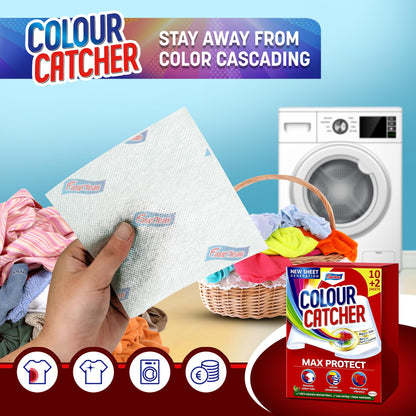 EasyClean Colour Catcher Max Protect Laundry Sheets, Helps Prevent Colour Run and Protects Brightness - 48 Sheets