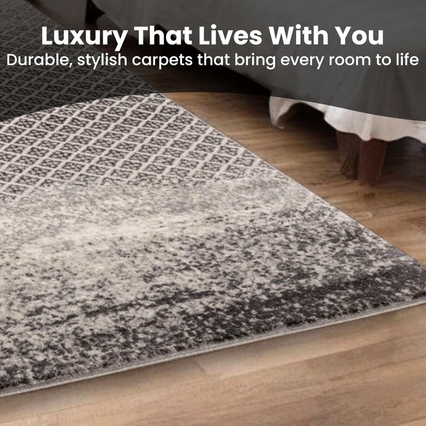 STL Washable Area Rug Non-Slip Soft Fluffy Shaggy And Elegant Rugs for Living Room Bedroom Lounge Dining or Kitchen Soft Durable & Non-Shedding Rug Indoor Floor Carpet