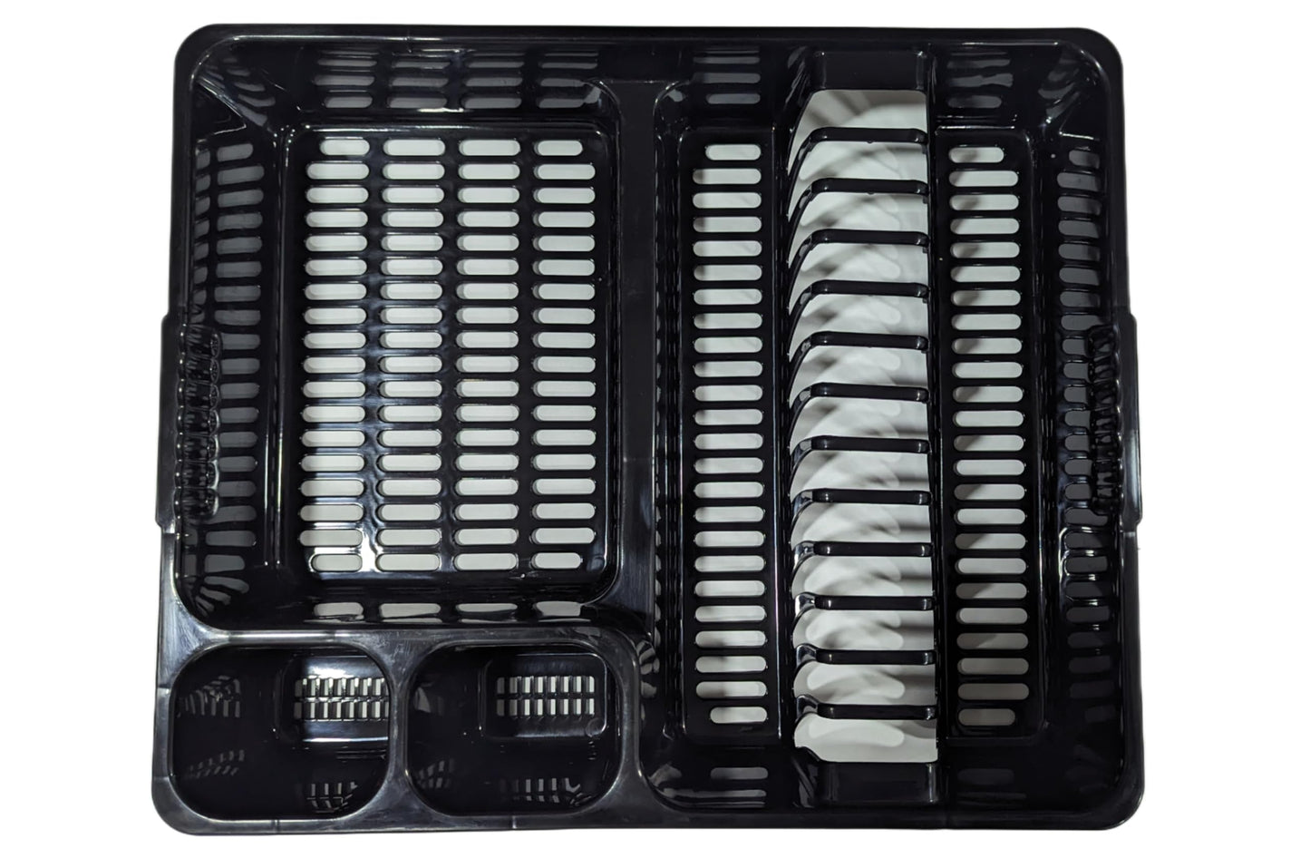 STL Plastic Dish Drying Rack with Drainer Tray - 13 Plate Capacity - 5 Color Options - Washing up rack - Kitchen Organizer