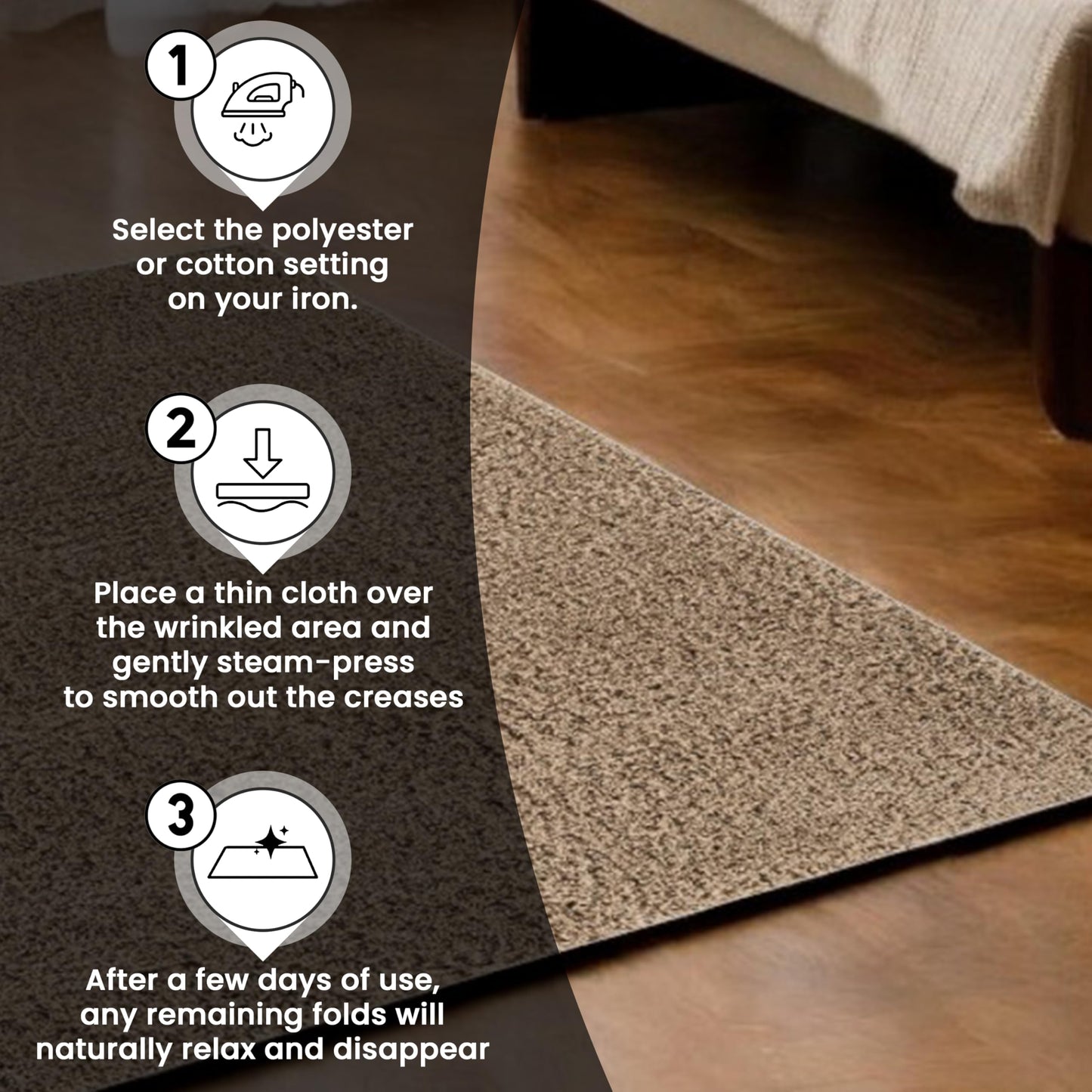 Area Rug Non-Slip Shaggy Soft and Elegant Carpet for Living Room Bedroom Lounge Dining Kitchen Soft Durable Non-Shedding Rug Indoor Floor Carpet