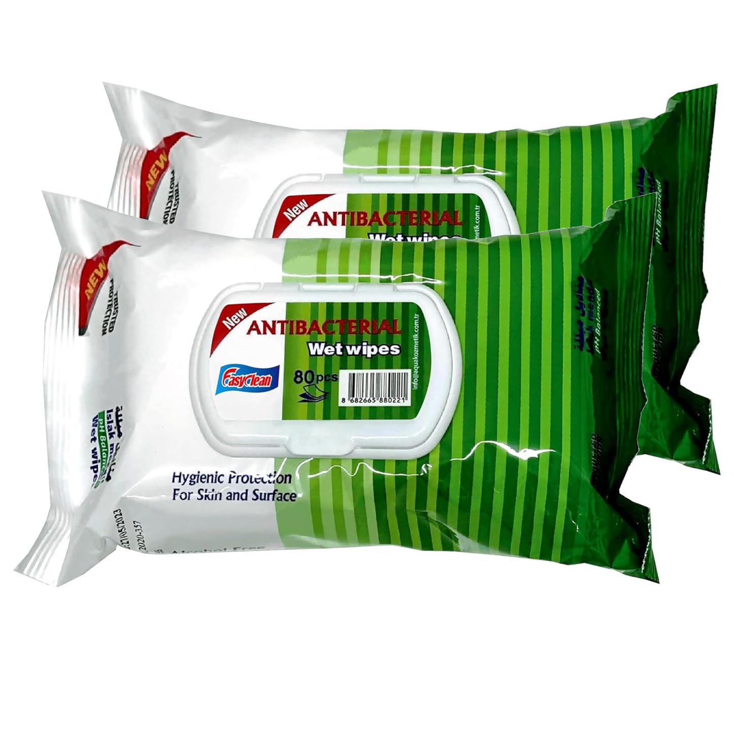 Easyclean Biodegradable Antibacterial Cleaning Wipes Kills 99.9% Bacteria & Viruses Thick, Moisture-Rich, Plastic-Free Scent Multi-Surface Use