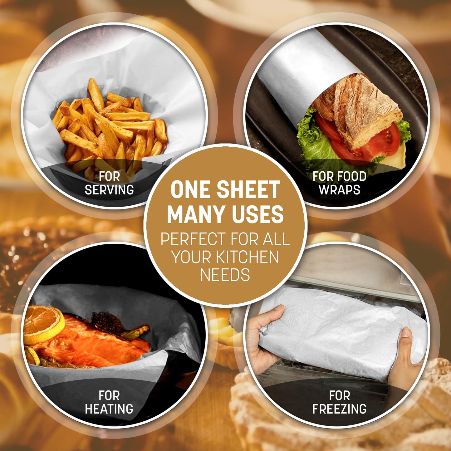 STL Baking Paper | 10m Baking Parchment Non Stick Paper, Premium Quality Greaseproof Paper for Kitchen Use Oven Safe and Food Grade Material,Perfect for Pastries, Catering,Oven SafeSteaming & AirFryer