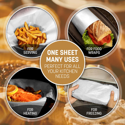 STL Baking Paper | 10m Baking Parchment Non Stick Paper, Premium Quality Greaseproof Paper for Kitchen Use Oven Safe and Food Grade Material,Perfect for Pastries, Catering,Oven SafeSteaming & AirFryer